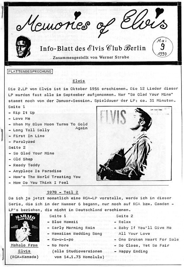 Memories Of Elvis - Nr. 9