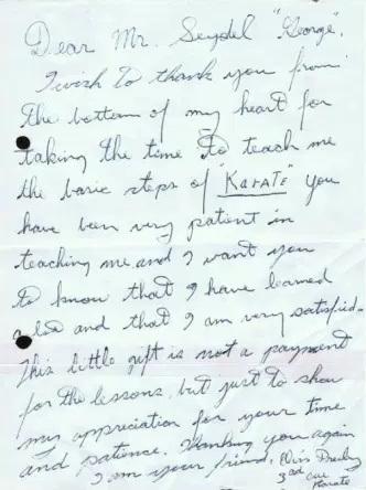 Brief von Elvis an Jürgen Seydel vom März 1960