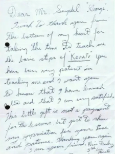 Brief von Elvis an Jürgen Seydel vom März 1960